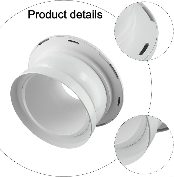 ABS Round Air-Conditioning Exhaust Vents, 360 Degree Rotating Spherical Jet - Image 8