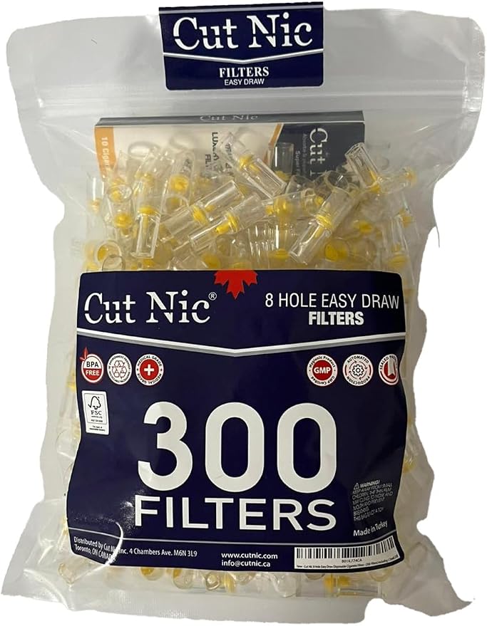 8 Hole Easy Draw Disposable Cigarette Filters by cut+nic