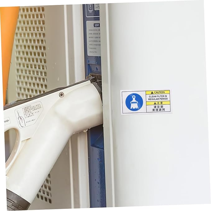 Filter Cleaning Reminder Label Weather Resistant Industrial Equipment - Image 8