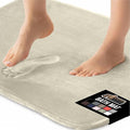 GORILLA GRIP Memory Foam Bath Rugs, Soft Absorbent Velvet Bathroom Mats, Durable Dots on Underside, Machine Washable Bathmat, Carpet Rug Room Decor for Shower Floor, 36x24 Mat, Champagne