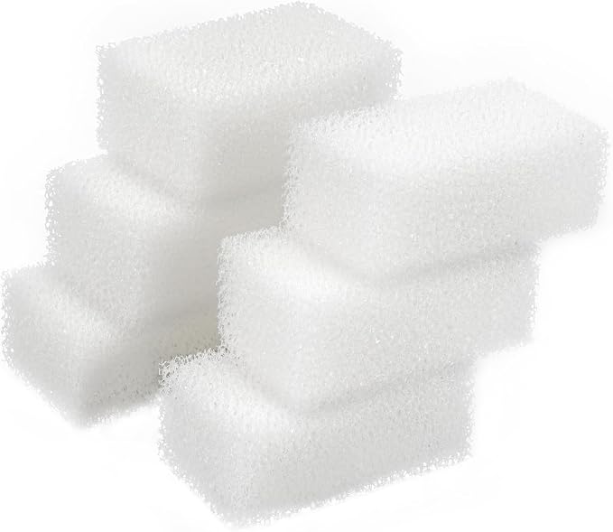 AQUANEAT 6-Pack Replacement Filter Sponge Pads, Aquarium Foam Insert Compatible by Aquaneat
