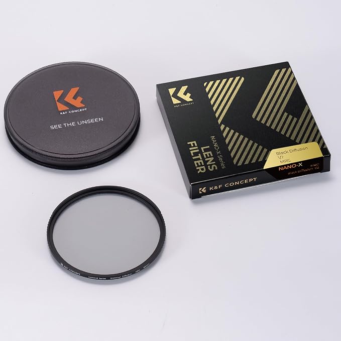 K&F CONCEPT 52mm Black Diffusion 1/2 Filter Mist Cinematic Effect Lens Filter - Image 8