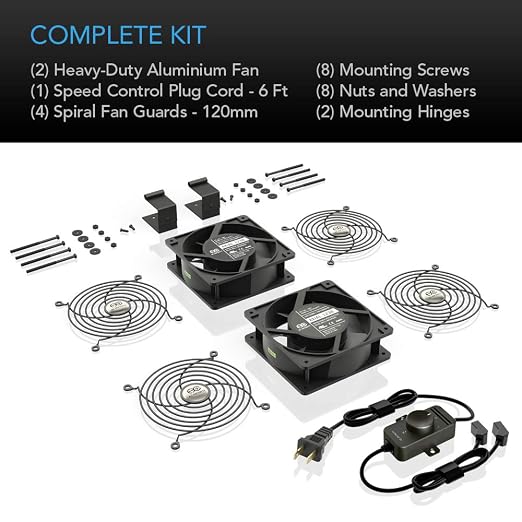 AC Infinity AXIAL S1238D, Dual 120mm Muffin Fan - Image 5