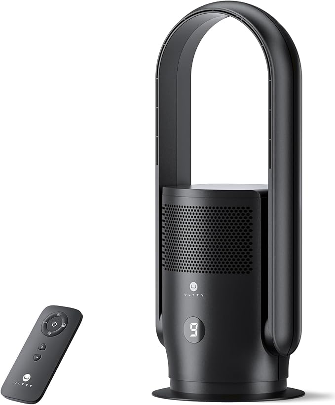 ULTTY Bladeless Tower Fan and Air Purifier Combo, Quiet Oscillating Fan - Image 9