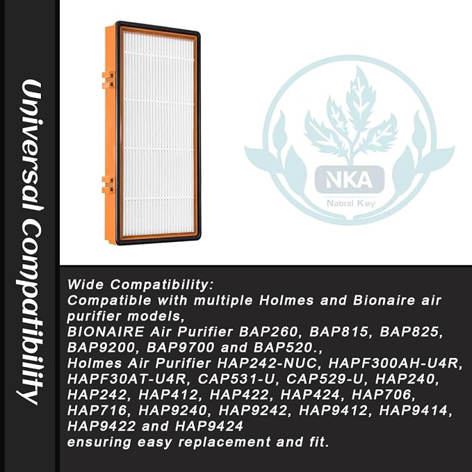 NKA AER.1 HAPF30AS for Holmes Air Purifier 3-in-1 Smoke Grabber HEPA Activated - Image 3
