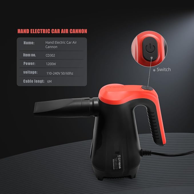 SPTA Car Dryer Air Blower, Car Dryer, Handheld High Powered Filtered Car Wash - Image 3