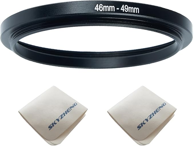 46mm Lens to 49mm Camera Lens Adapter 46mm to 49mm Step Up Ring Adapter Ring by SKYZHENG