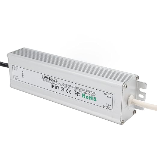 LPV LED Driver IP67 LED Power Supply Transformer, 24V DC Output, 85–264V AC - Image 4
