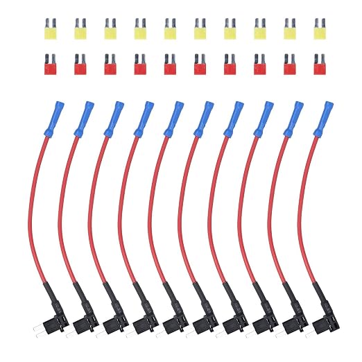 FT4-10 10 Pack 12V Car Add-a-Circuit Fuse Tap Adapter ACZ Blade Fuse/Micro 2 by Unifizz