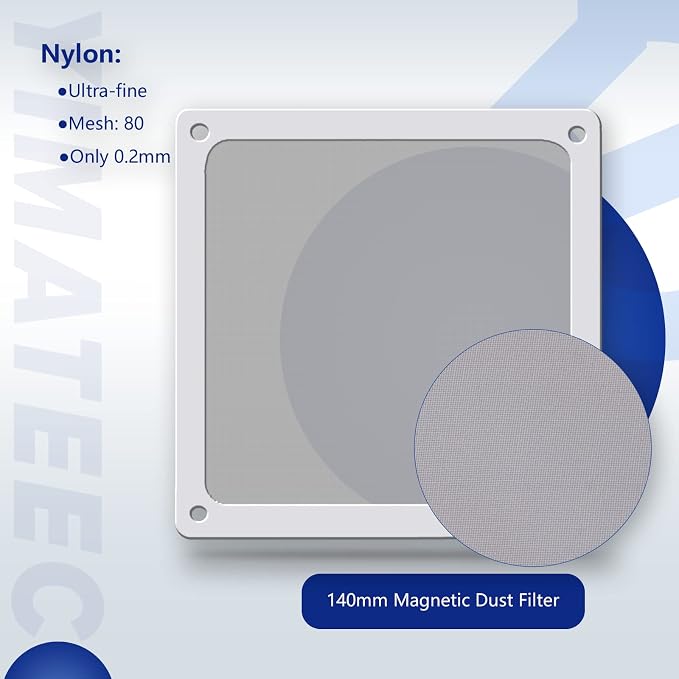 Dust Filter PC 140mm for Computer Cooler/PSU/Routers Nylon 80 Mesh, Magnetic - Image 5
