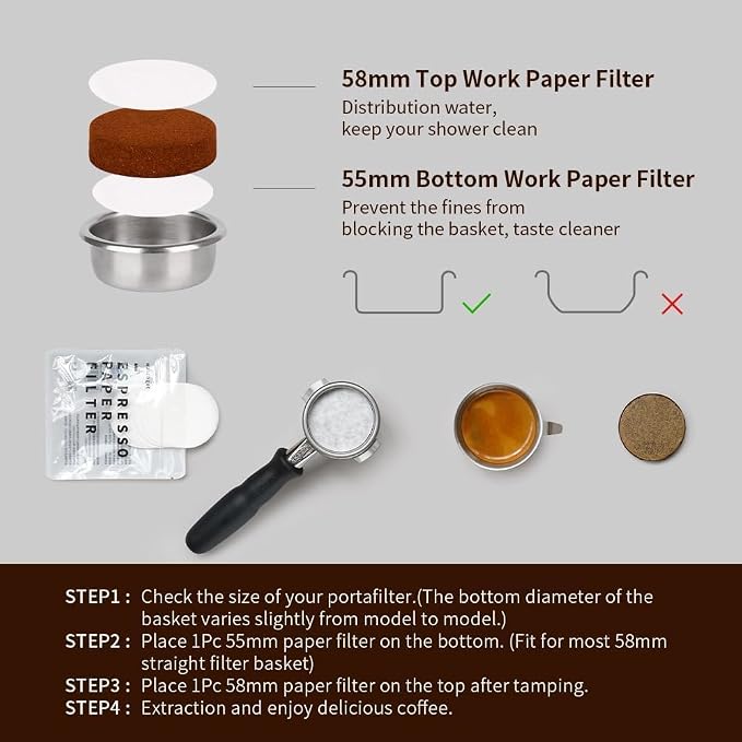 watchget 58mm Espresso Paper Filters - Image 3
