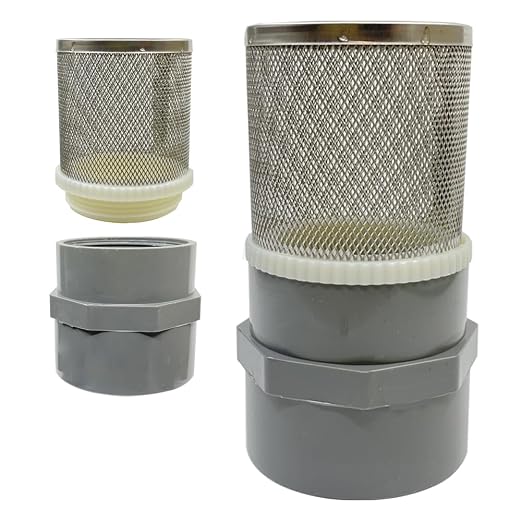 2 inch Stainless Steel Filter Cover Connected to 2 inch/DN50 Grey PVC Filter by Cotonlake