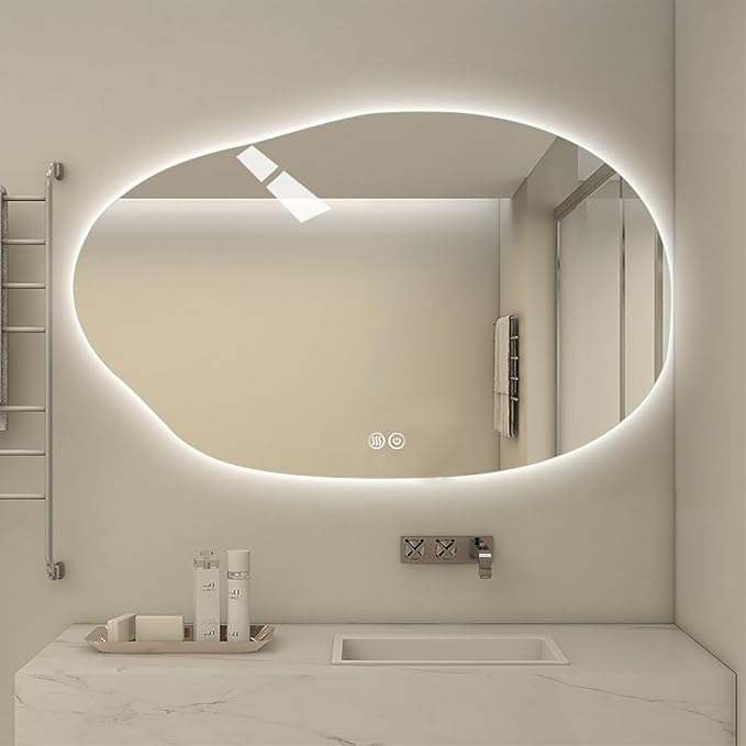 JSLJDM 800 mm Illuminated Backlit LED Bathroom Mirror, Wall Mounted by JSLJDM