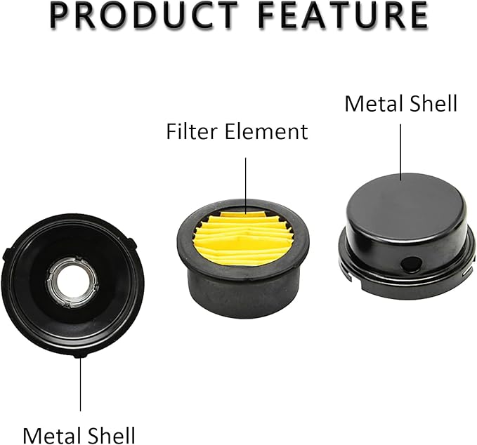1/2" Thread Male Thread Diameter 20mm Air Compressor Silencer Filter, Thread - Image 4