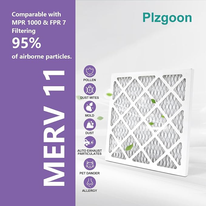 10x10x1 Air Filter MERV 11 MPR 1000 Pleated Air Conditioner Filter - Image 3