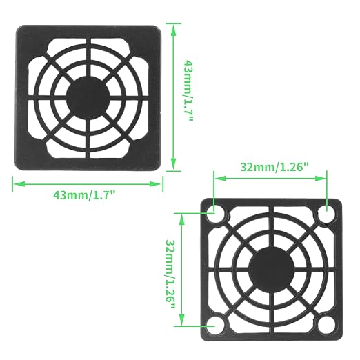 8 Pcs Black Cooling Fan Filter 40 mm Square Plastic Case Fan Filter Cover PC - Image 2