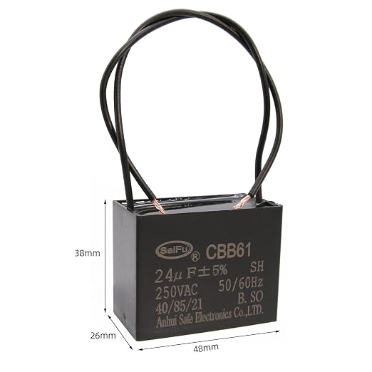 CBB61 Capacitor 24uf 250V AC Ceiling Fan 2 Wire 50/60Hz - Image 2