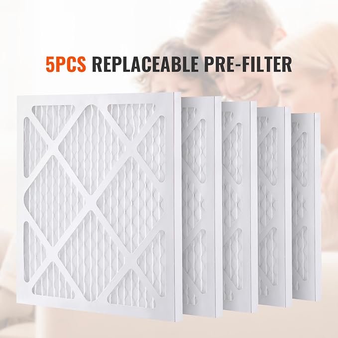 Happybuy 5-Pack Protective Pre Filters, 15.75" x 15.75" Air Filter Replacement - Image 2