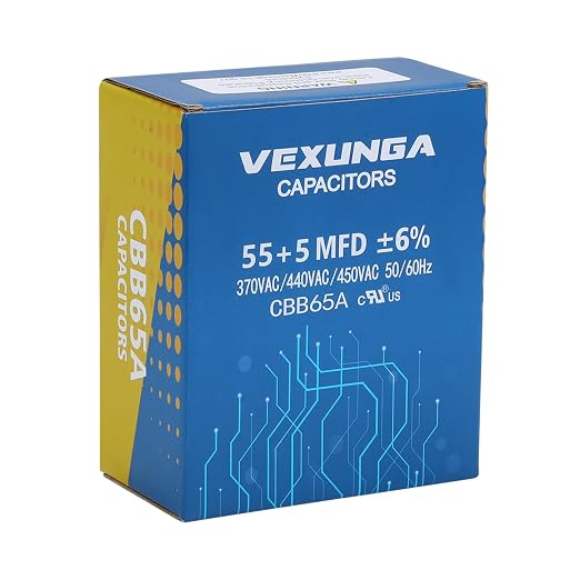 VEXUNGA 55/5 uF 55+5 MFD 370V 440V 450V Oval Dual Run Start AC Capacitor 55 5 - Image 6
