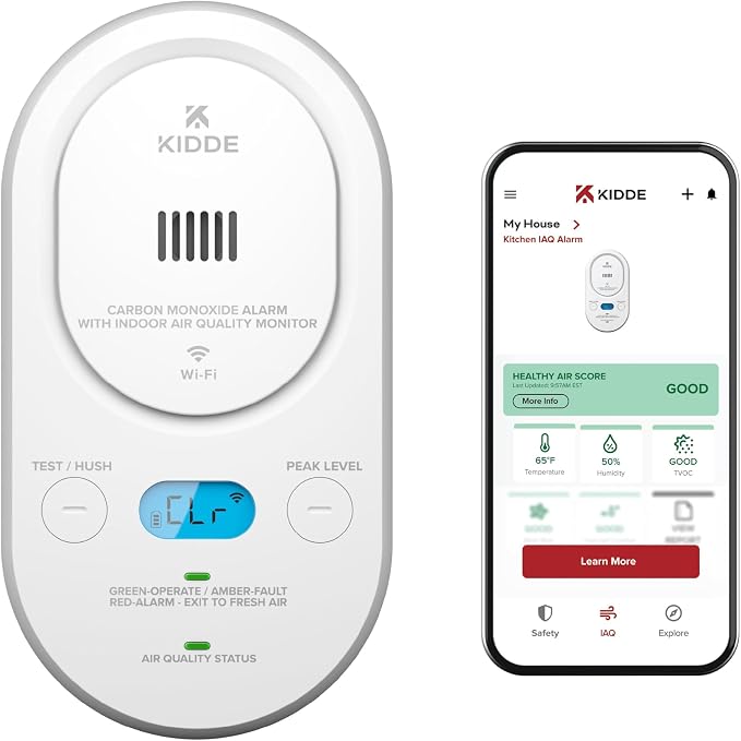 Kidde Smart Carbon Monoxide Detector & Indoor Air Quality Monitor, Plug-in by Unknown