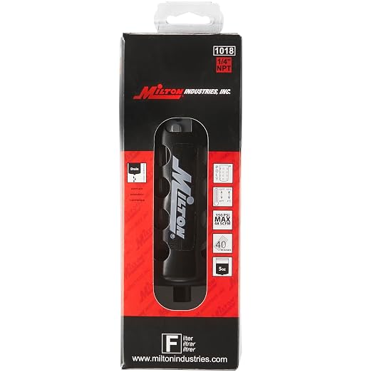Milton 1018 1/4" NPT Polycarbonate FRL Micro Filter, United States - Image 3
