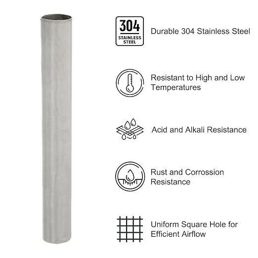 PATIKIL 40" L x 10" W Woven Wire Mesh, 300 Mesh 304 Stainless Steel Air Vent - Image 3