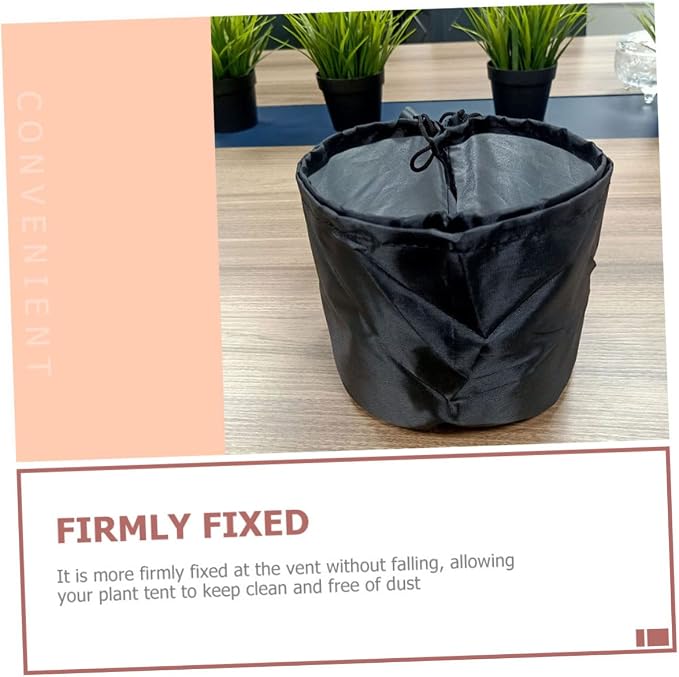 2-Pack Grow Tent Vent Covers Drawstring and Fixed Buckle 20x16.5cm Oxford Cloth - Image 3