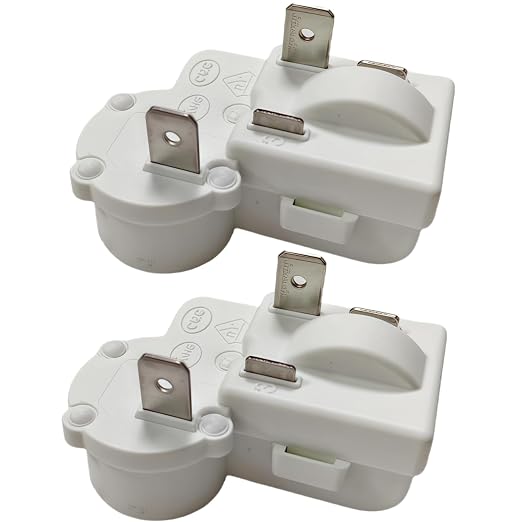 2-Pack 2-Pin Refrigerator PTC Starter Relay Overload Protector | Fits by Unknown