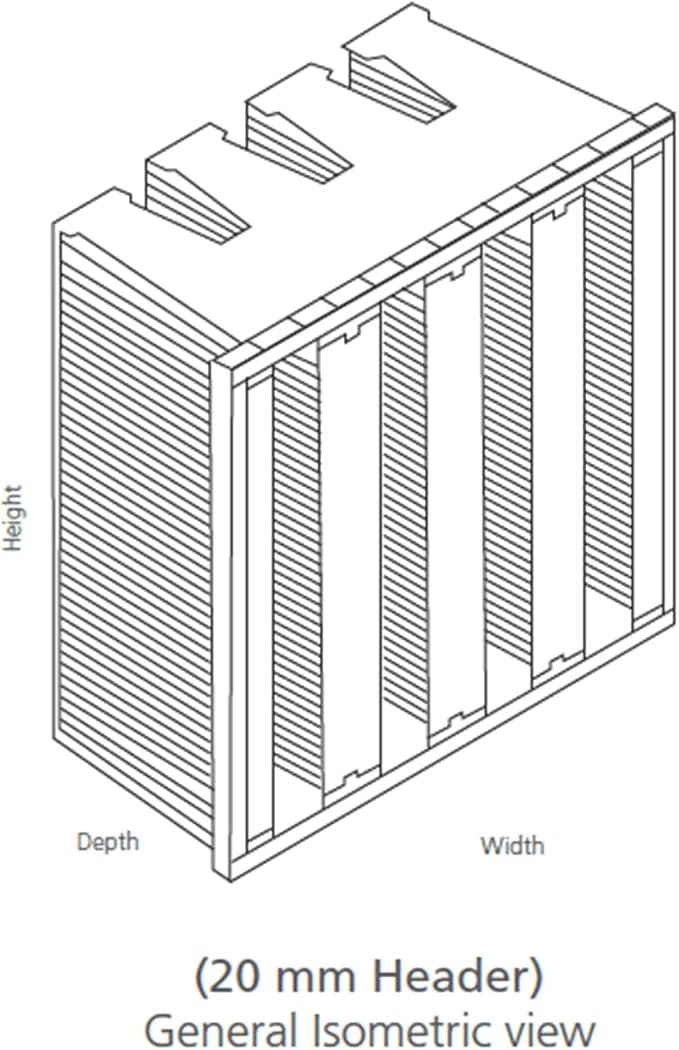 V-Bank Carbon Air Filter 12x24x12 MERV 14 – Activated Carbon Pleated HVAC - Image 2