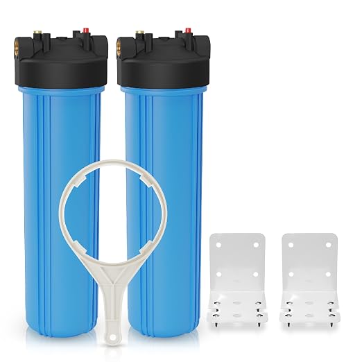 Max Water 20x4.5 Whole House Water Filter Housing, Heavy Duty Big Filter Blue by MaxWater