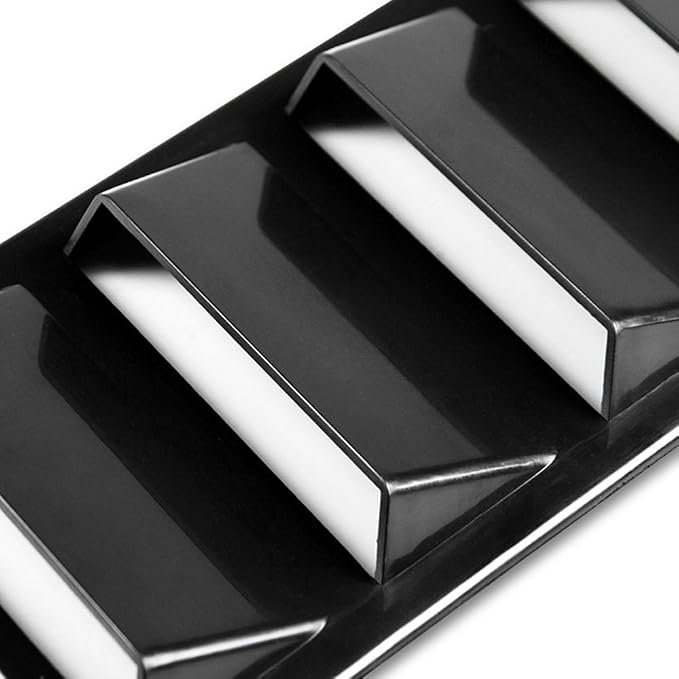 1 Pair Black Decorative Air Flow Intake Turbo Bonnet Hood Side Vent Cover Stick - Image 6