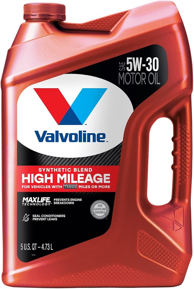 Valvoline High Mileage with MaxLife Technology SAE 5W-30 Synthetic Blend Motor by Valvoline