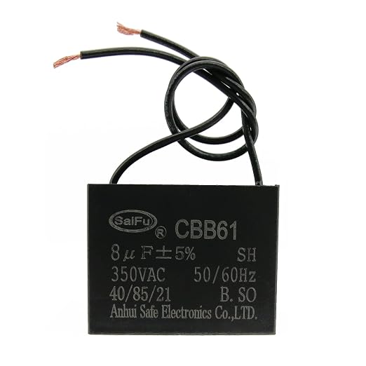CBB61 Capacitor 8uf 350V AC Ceiling Fan 2 Wire 50/60Hz by AKZYTUE