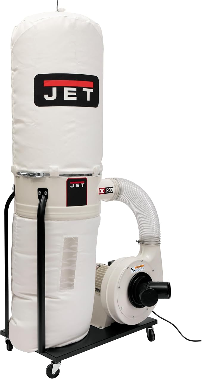 JET Vortex Cone Dust Collector, 30-Micron Bag Filter, 2 HP, 230V 1Ph by JET