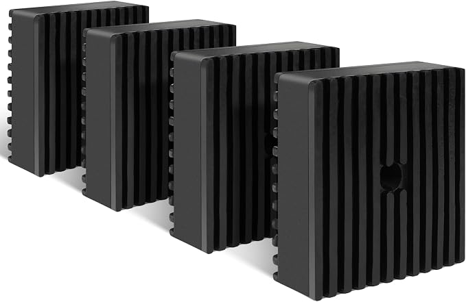 4 Pack Heavy-Duty Anti-Vibration Rubber Pads – Solid 4"x4"x1.2" | Noise - Image 8