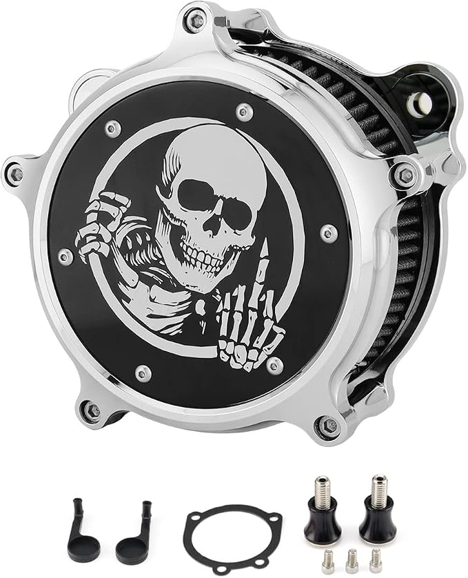 Air Filter Intake Filter System Kit Cnc Cut Air Cleaner Chrome Filter Kit by Unknown