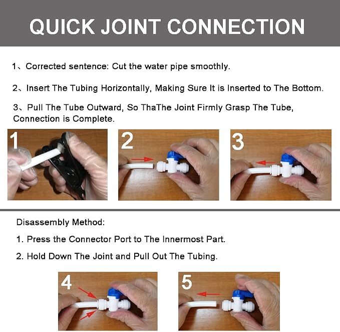 Food-Grade Quick Connector Push-In Tube Fitting, 5/16" to 1/4" O.D. Reducing - Image 4