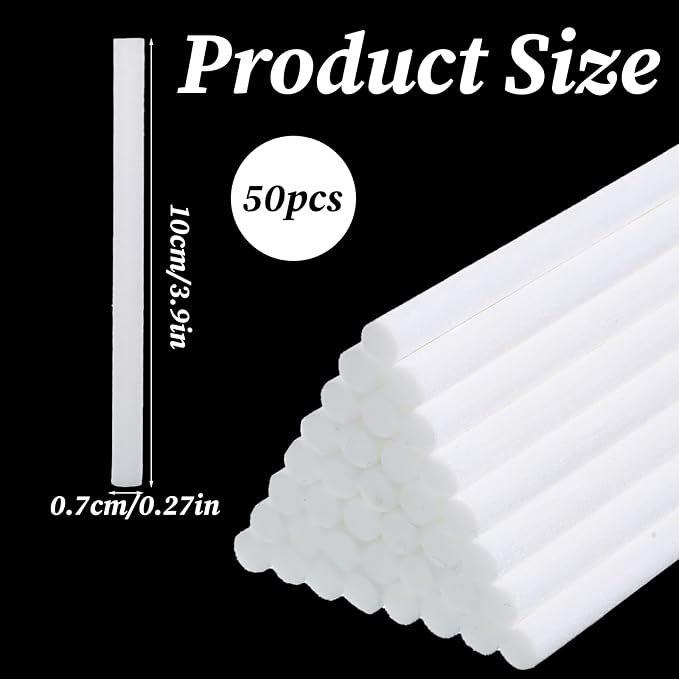 50PCS Humidifier Stick Filter Refill, 0.3"×4" Mini Air Diffuser Pure Wicks - Image 2