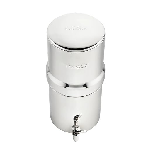 Boroux Compact Gravity-Fed Countertop Stainless Steel Water Filter System | 1.8 - Image 3