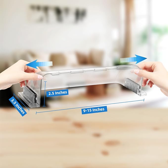 2 Pack Adjustable Air Vent Deflector, 9”-15” Transparent Deflector - Image 2