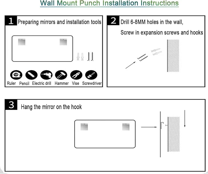 Smart Lighted Bathroom Mirror for Wall，Bathroom Mirror - Image 9