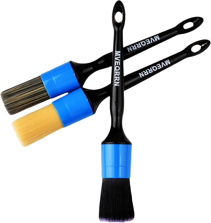 3pcs Car Detailing Brush Set-1pcs Boars Hair Car Detailing Brushes, Leather by MVEQRRNcardetailbrushset