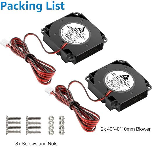 GDSTIME 2 Pack 40mm Blower Fan 12V 40x40x10mm 4010 DC Brushless Cooling - Image 7