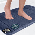 GORILLA GRIP Memory Foam Bath Mat, Soft Absorbent US Designed Bathroom Rug, Gripping Dots Machine Washable Bathmat, Cushioned Floor Mats, Shower Sink Rugs Room Décor Accessories, 36x24 Navy Blue