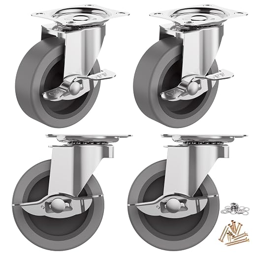 3 Inch Caster Wheels, Casters Set of 4, Heavy Duty Caster - Image 2