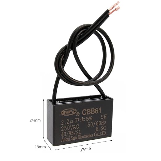 CBB61 Capacitor 2.2uf 250V AC Ceiling Fan 2 Wire 50/60Hz - Image 2