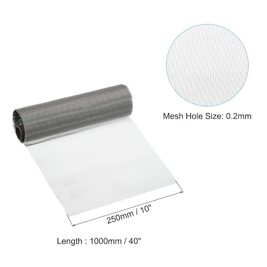 PATIKIL 40" L x 10" W Woven Wire Mesh, 80 Mesh 316L Stainless Steel Air Vent - Image 2