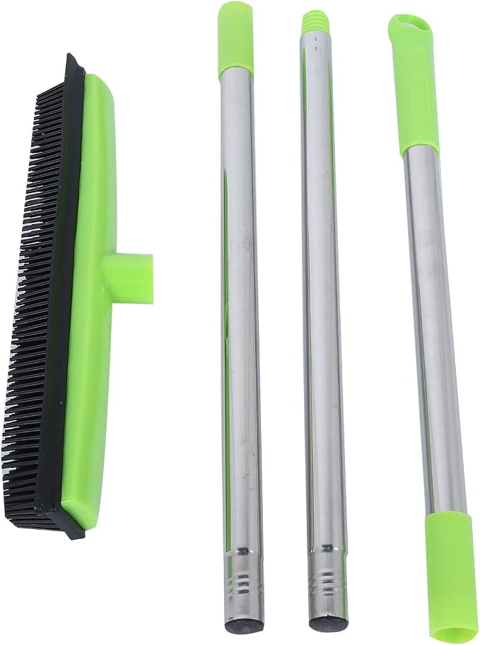 Multifunctional Broom, Telescopic Carpet Rake Rubber Pp 12.6in Brush Easy Wash by KELFEEAO