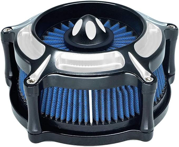 Motorcycle Air Filter Turbine Intake Cleaner Kit Cnc Cut Chrome - Image 2