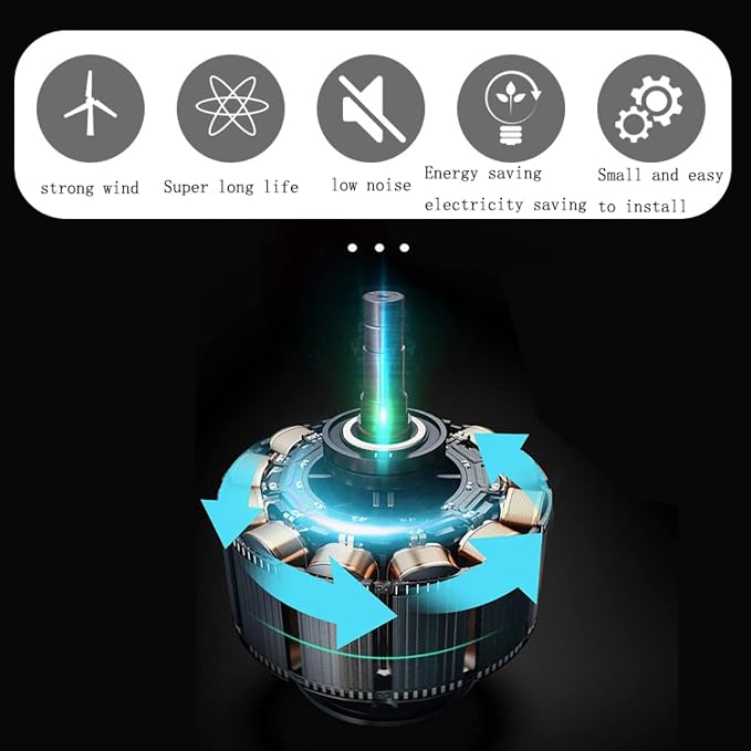Inline Extractor Duct Fan with Speed Controller 3 Inch/75mm Air Diffuser - Image 4